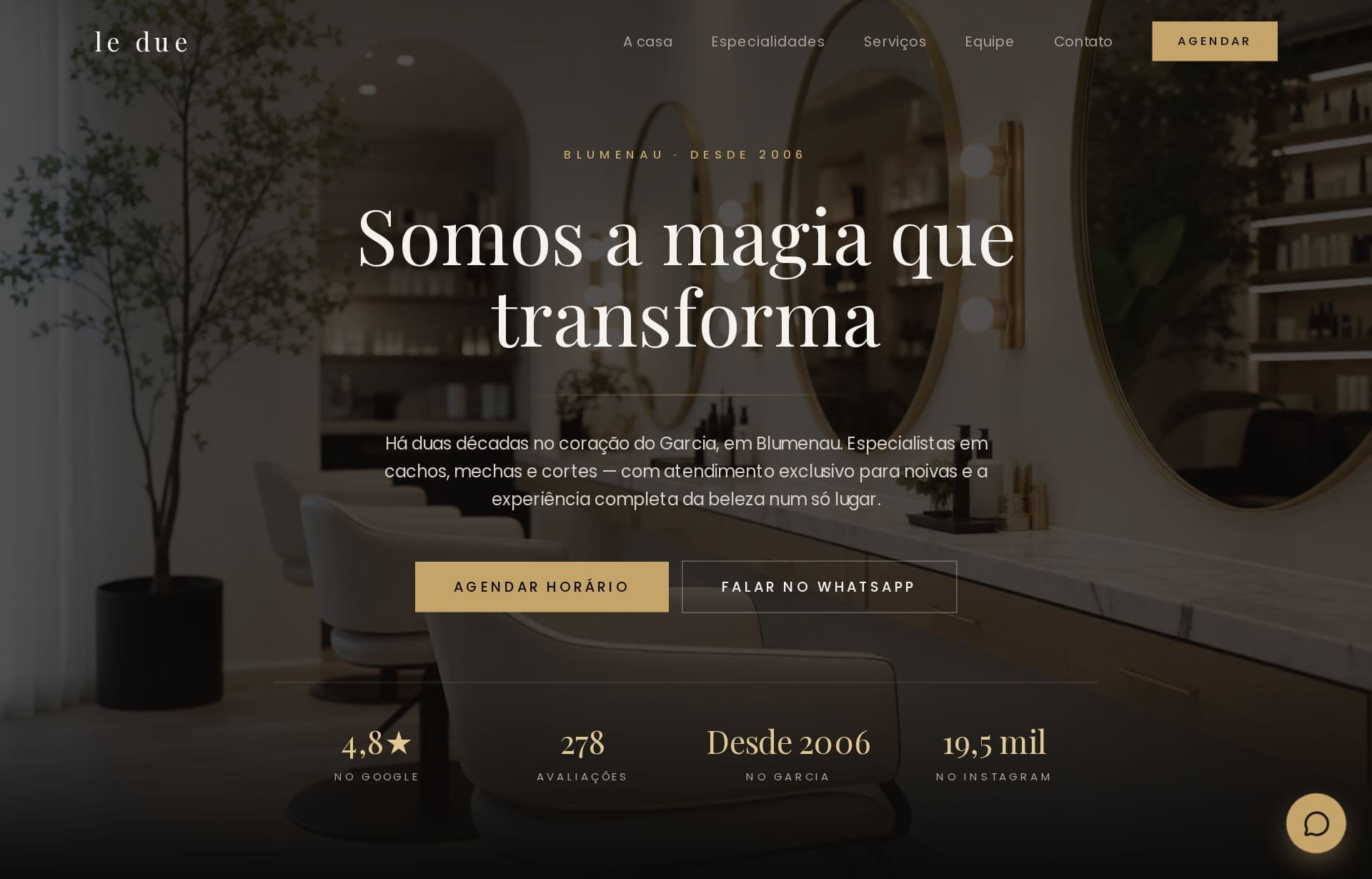 Site da Le Due, feito pelo Kortar