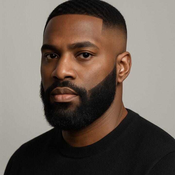 Barba Barba Cheia + Skin Fade — frente