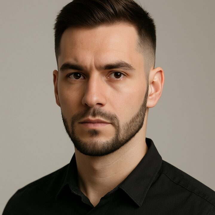 Barba Chinstrap (Linha do Queixo) — frente