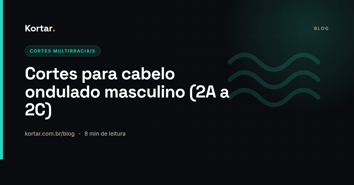 Cortes para cabelo ondulado masculino (2A a 2C)
