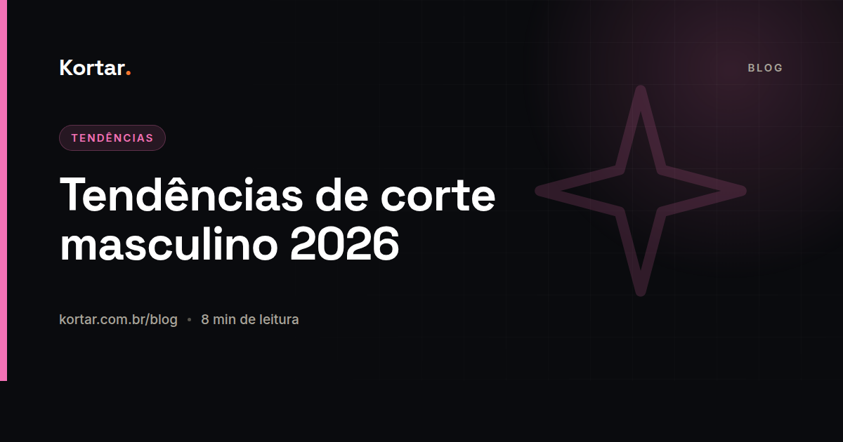 Tendências de corte masculino 2026