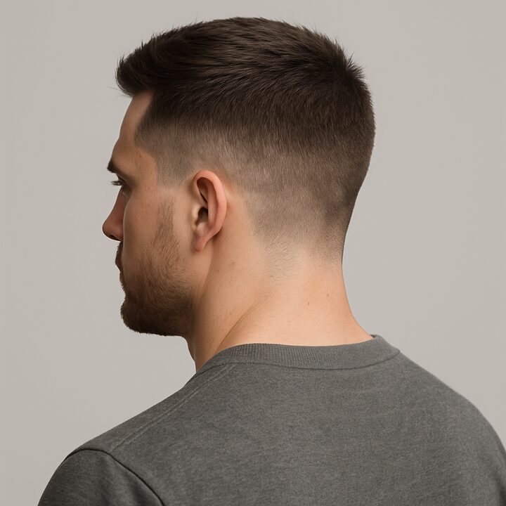 Corte Crew Cut — lateral