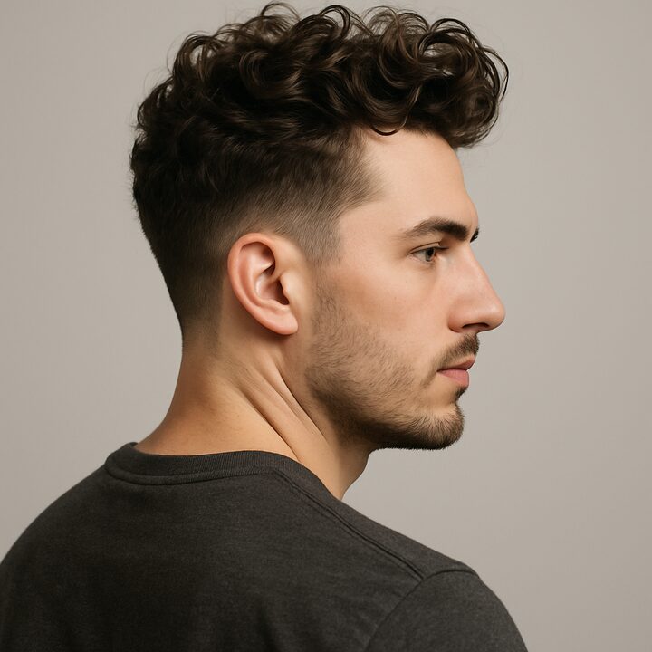Corte Curly Quiff — lateral
