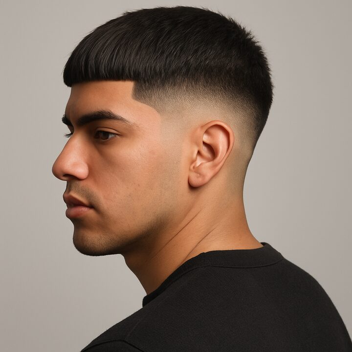Corte Edgar + Burst Fade — lateral