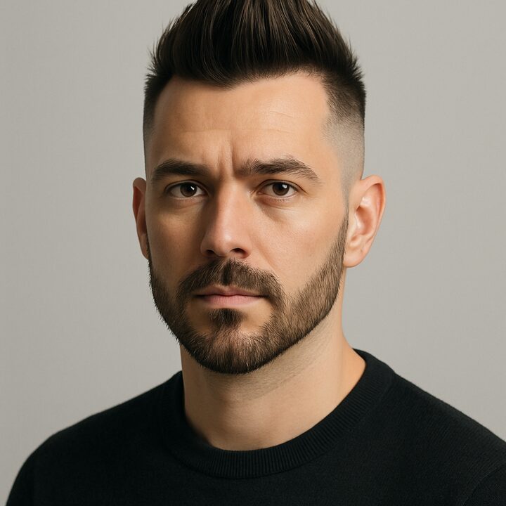 Corte Faux Hawk — frente