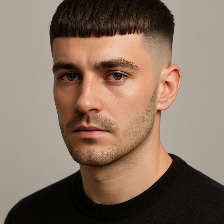 Corte French Crop + Low Fade — frente