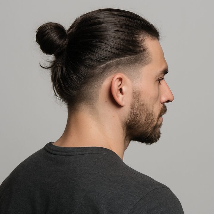 Corte Man Bun — lateral
