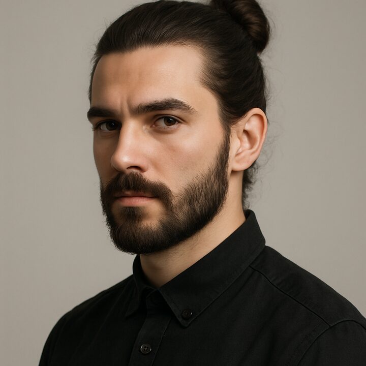 Corte Man Bun — frente