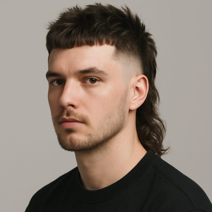 Corte Modern Mullet — frente