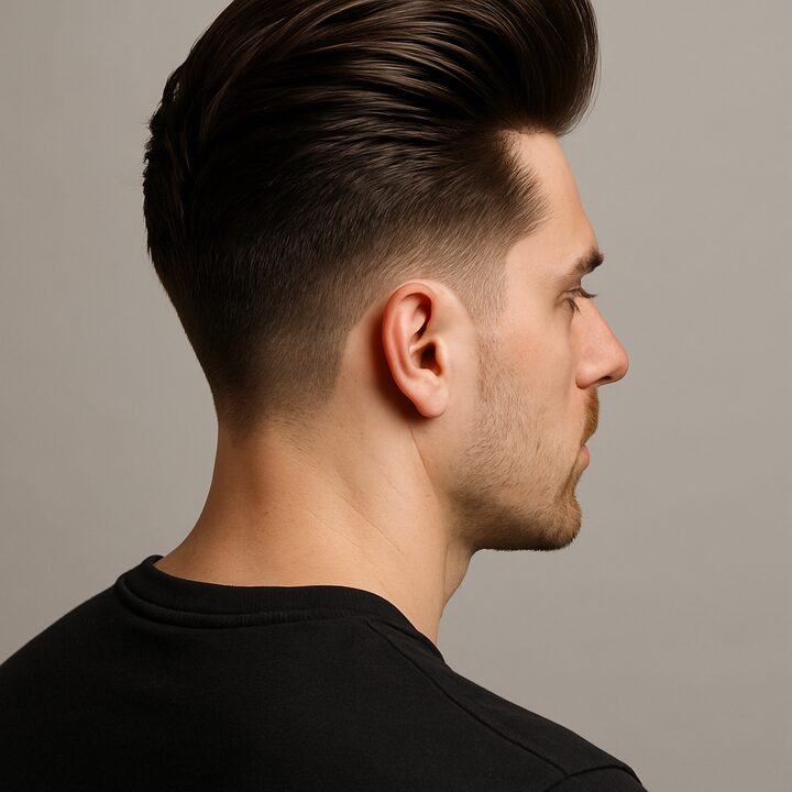 Corte Pompadour — lateral