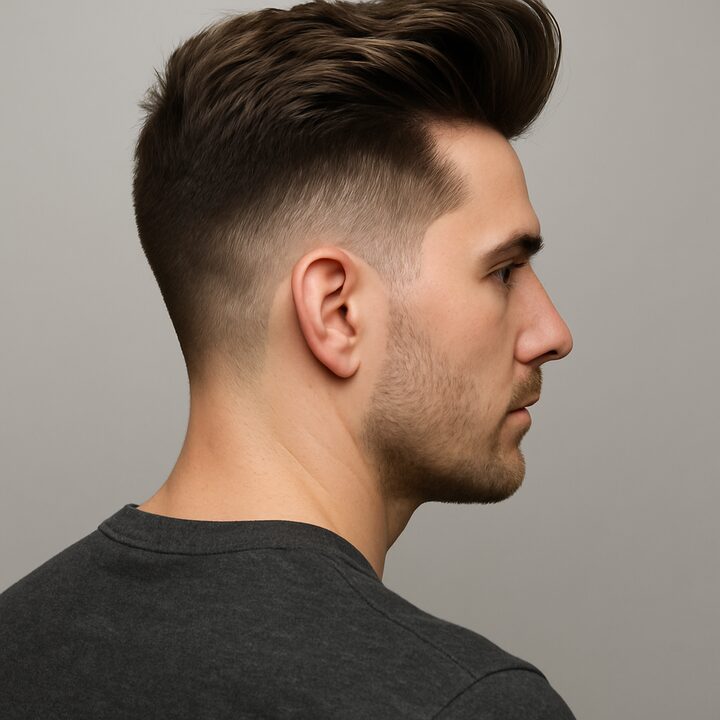 Corte Quiff — lateral