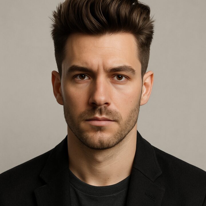 Corte Quiff — frente