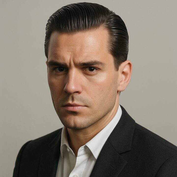 Corte Slick Back — frente
