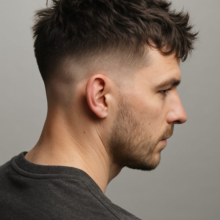 Corte Textured Crop + Mid Fade — lateral
