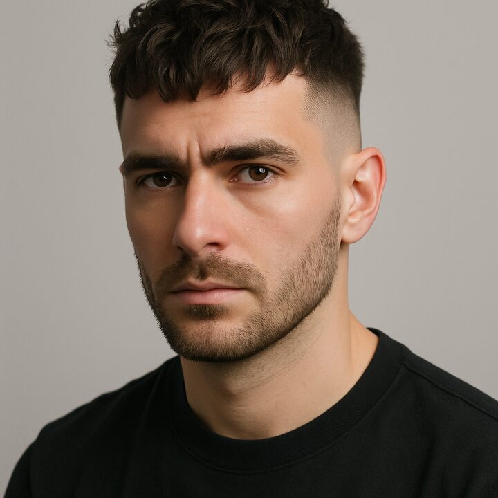 Corte Textured Crop + Mid Fade — frente